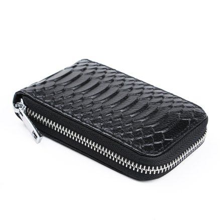 High Quality Zipper Around Genuine Leather Crocodile Pattern Card Holder Wallets Coin Purse 2