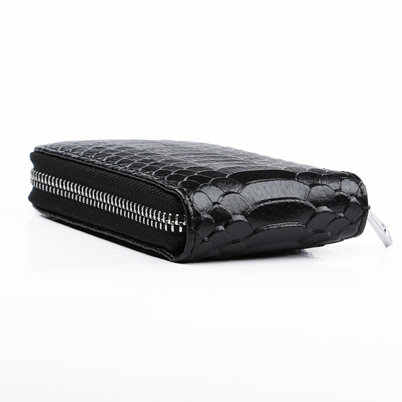 High Quality Zipper Around Genuine Leather Crocodile Pattern Card Holder Wallets Coin Purse 3 High Quality Zipper Around Genuine Leather Crocodile Pattern Card Holder Wallets Coin Purse - Image 3