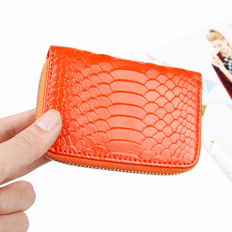 High Quality Genuine Leather Crocodile Pattern Zipper Around Card Holder Wallets Coin Purse 3 High Quality Genuine Leather Crocodile Pattern Zipper Around Card Holder Wallets Coin Purse - Image 3