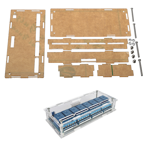 Transparent Acrylic Case Protective Housing For 8 Channel Relay Module 1