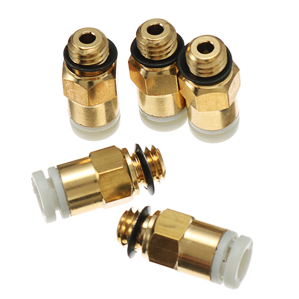 Creality 3D?® 5PCS 3D Printer M6 Thread Nozzle Brass Pneumatic Connector Quick Joint For Remote Extruder 1