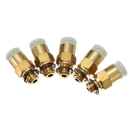 Creality 3D?® 5PCS 3D Printer M6 Thread Nozzle Brass Pneumatic Connector Quick Joint For Remote Extruder 2