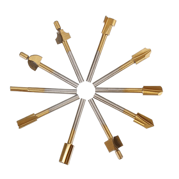 10Pcs 3mm Titanium Coated HSS Router Bit Set 3mm Shank Burr Rotary File Wood Milling Cutter Tool 1 10Pcs 3mm Titanium Coated HSS Router Bit Set 3mm Shank Burr Rotary File Wood Milling Cutter Tool