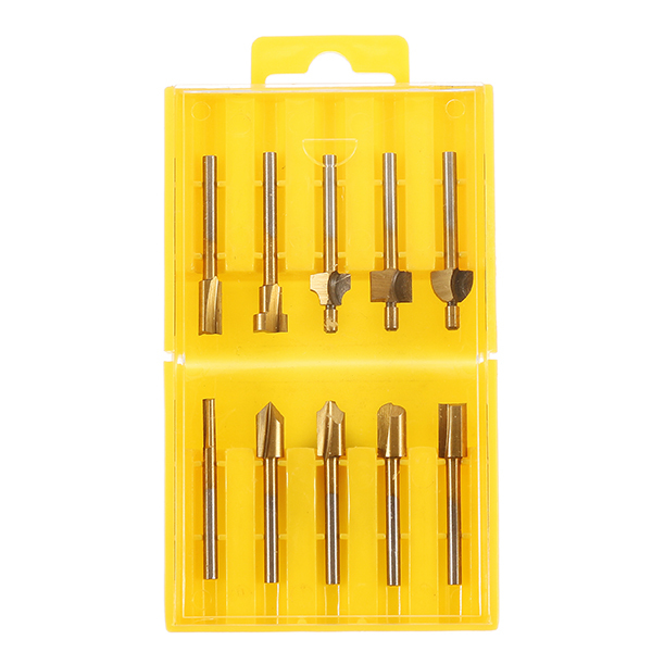10Pcs 3mm Titanium Coated HSS Router Bit Set 3mm Shank Burr Rotary File Wood Milling Cutter Tool 4 10Pcs 3mm Titanium Coated HSS Router Bit Set 3mm Shank Burr Rotary File Wood Milling Cutter Tool - Image 4