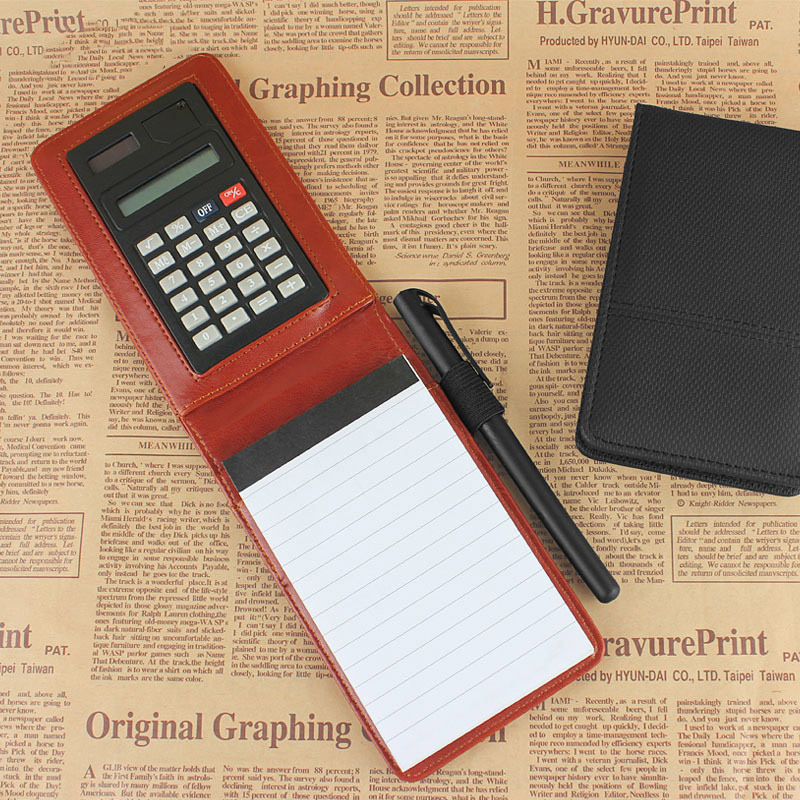 RuiZe Creative PU Leather Diary A7 Planner Multifunction Pocket Mini Notebook with Calculator For School Office 1