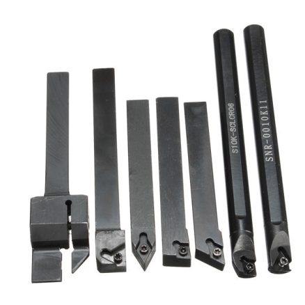 7pcs 10mm Lathe Turning Boring Bar Tool Holder with T8 Wrenches and Carbide Inserts 5