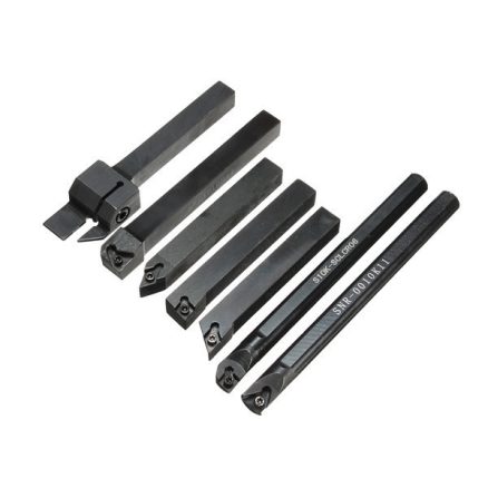 7pcs 10mm Lathe Turning Boring Bar Tool Holder with T8 Wrenches and Carbide Inserts 6