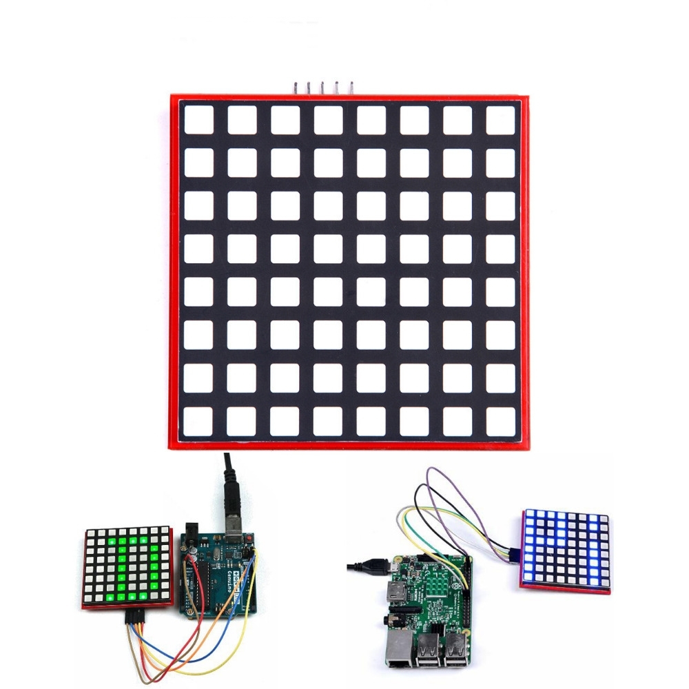 LED Full Color 8x8 RGB Dot Matrix Screen Module For Raspberry Pi 3/ 2/ B+ 1