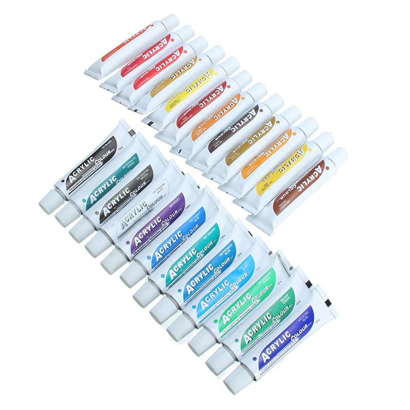 Water Resistant 24 Colors 12ML Tube Acrylic Paint Set Art Painting Drawing Tool Beginner Artist 3 Water Resistant 24 Colors 12ML Tube Acrylic Paint Set Art Painting Drawing Tool Beginner Artist - Image 3