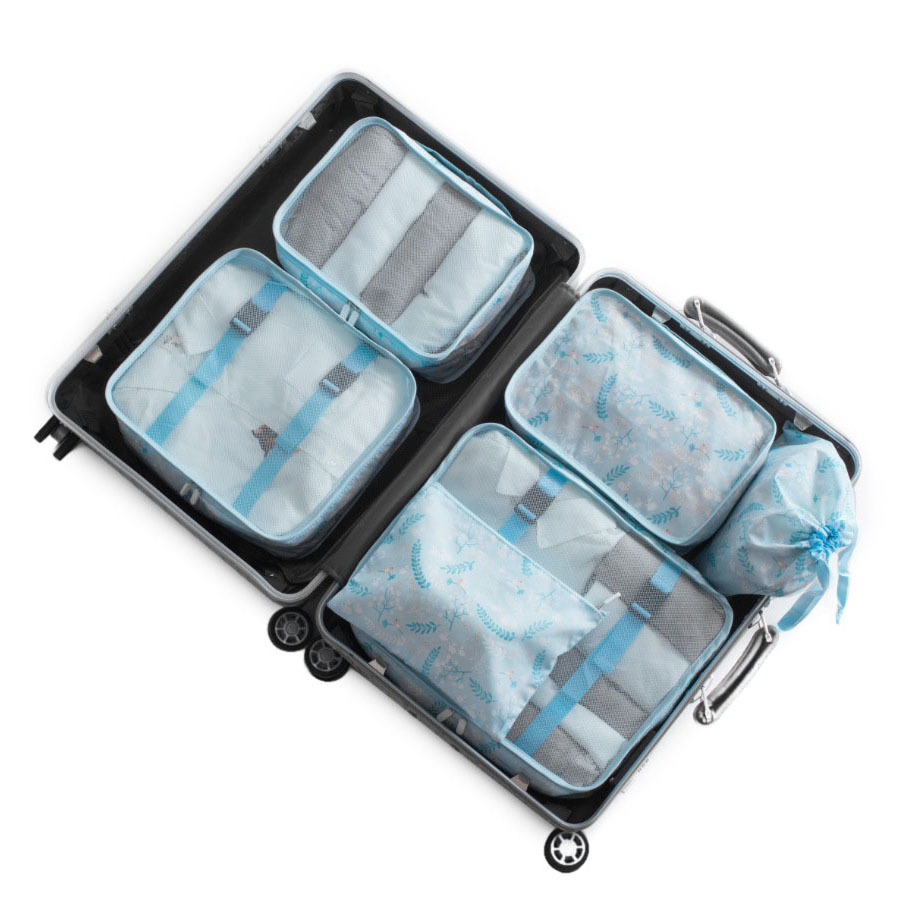 6Pcs Spring Travel Storage Bags Set Portable Tidy Suitcase Organizer Clothes Packing 2 6Pcs Spring Travel Storage Bags Set Portable Tidy Suitcase Organizer Clothes Packing - Image 2