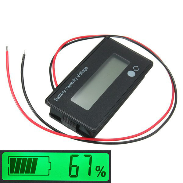 3Pcs 12V/24V/36V/48V 8-70V LCD Acid Lead Lithium Battery Capacity Indicator Digital Voltmeter 2