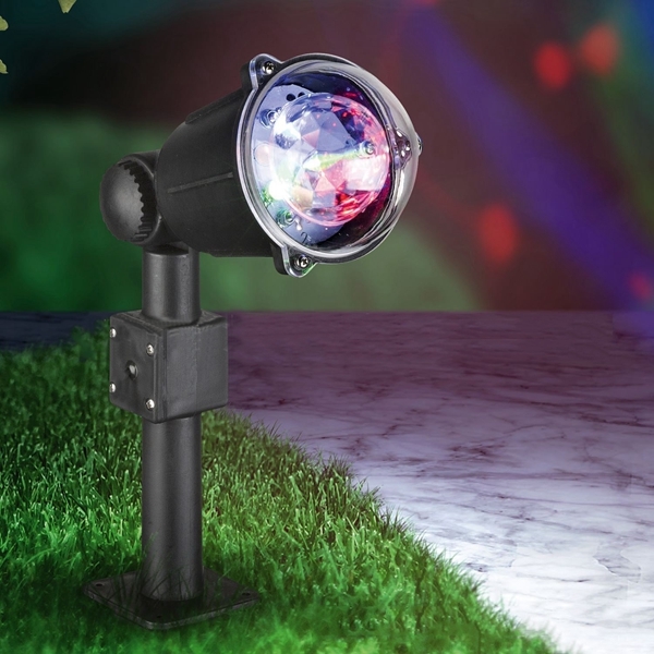 DC12V 3.6W Colorful Rotating Crystal Ball LED Christmas Projection Stage Party Light for Outdoor 1