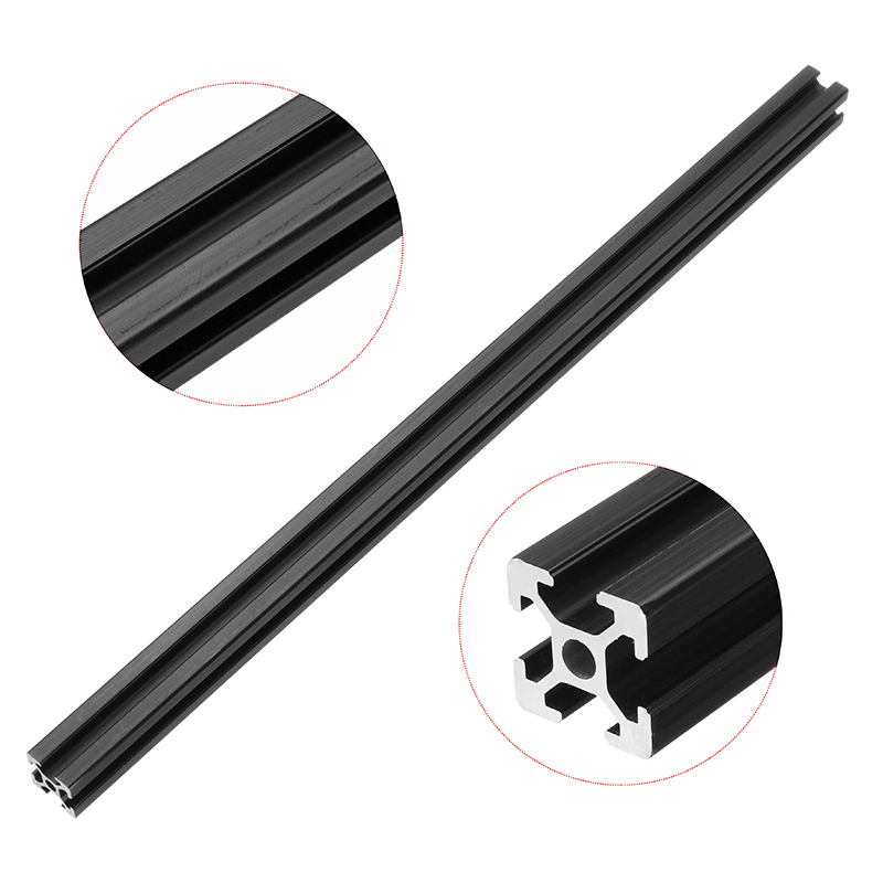 Machifit 400mm Length Black Anodized 2020 T-Slot Aluminum Profiles Extrusion Frame For CNC 1