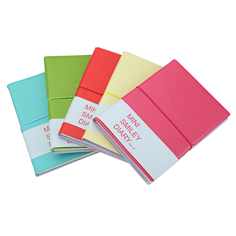 Candy Colors Charming Smiley Paper Diary Notebook Memo Book leather Note Pads Stationery Pocketbook 1