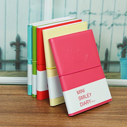 Candy Colors Charming Smiley Paper Diary Notebook Memo Book leather Note Pads Stationery Pocketbook 2