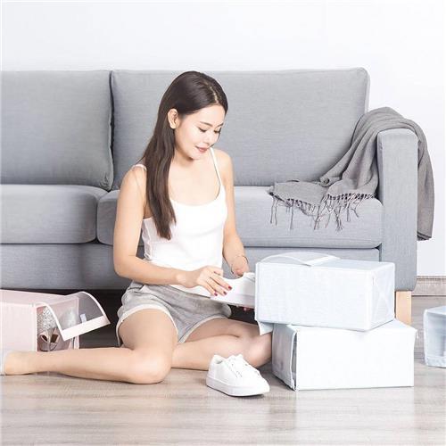 2PCS Shoe Storage Box From Xiaomi Youpin Save Space Tidy Foldable Shoe Organiser Box Storage Baskets 3 2PCS Shoe Storage Box From Xiaomi Youpin Save Space Tidy Foldable Shoe Organiser Box Storage Baskets - Image 3
