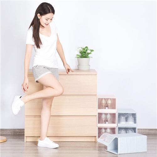 2PCS Shoe Storage Box From Xiaomi Youpin Save Space Tidy Foldable Shoe Organiser Box Storage Baskets 4 2PCS Shoe Storage Box From Xiaomi Youpin Save Space Tidy Foldable Shoe Organiser Box Storage Baskets - Image 4