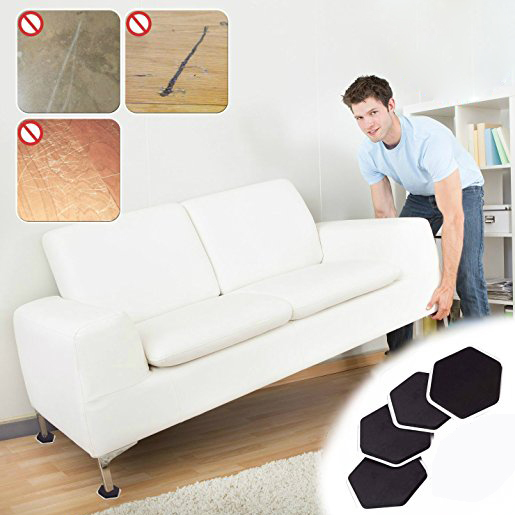 4Pcs Furniture Moving Sliders Mover Pads Moving Furniture Gliders Hardwood Floor Protectors 2