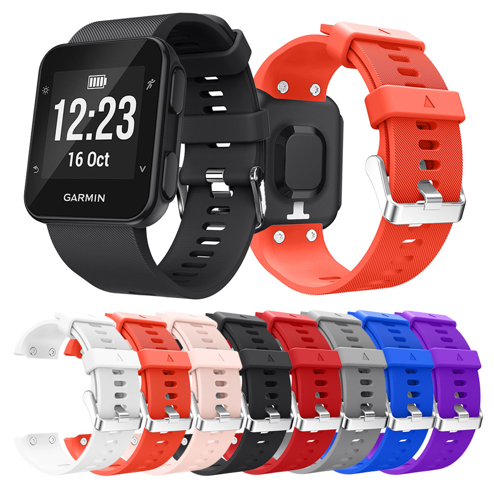 Replacement Silicone Waterproof Quick Fit Watch Strap Wristband for Garmin Forerunner 35 2