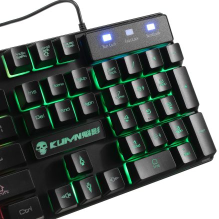 Colorful Backlight USB Wired Gaming Keyboard 2400DPI LED Gaming Mouse Combo with Mouse Pad 4