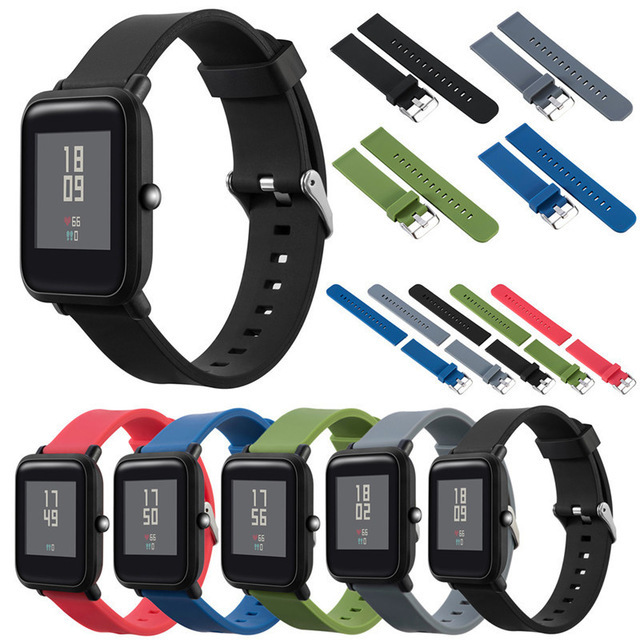 Mijobs Color Silicone Replacement Strap for Xiaomi Amazfit Bip BIT PACE Lite Youth Smart Watch Non-original 1