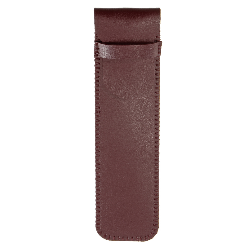 Kicute Handmade Genuine Pencil Bag Leather Cowhide Fountain Pen Cases Cover Office School Supplies 2