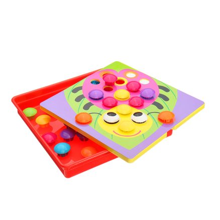 Button Nail 3D Puzzles Creative Children Assembling Big Mushrooms Enlightenment Educational Toys 2