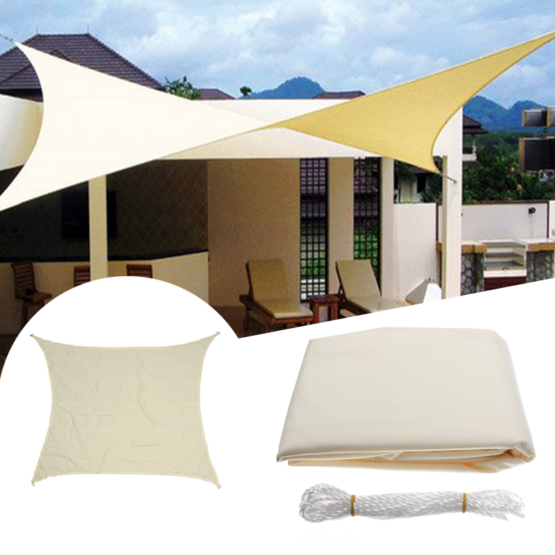 2.4M/8ft Square Sun Shade Sail UV Water Resistant Canopy Patio Garden Tent Awning 1
