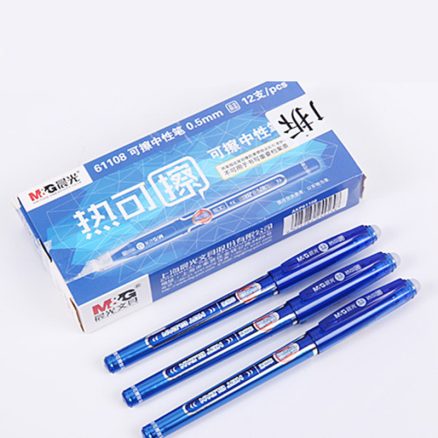 1Pcs M&G 0.5mm Erasable Romove By Friction Gel Ink Ball Pen Black Blue For Elfinbook Notebook Use 2