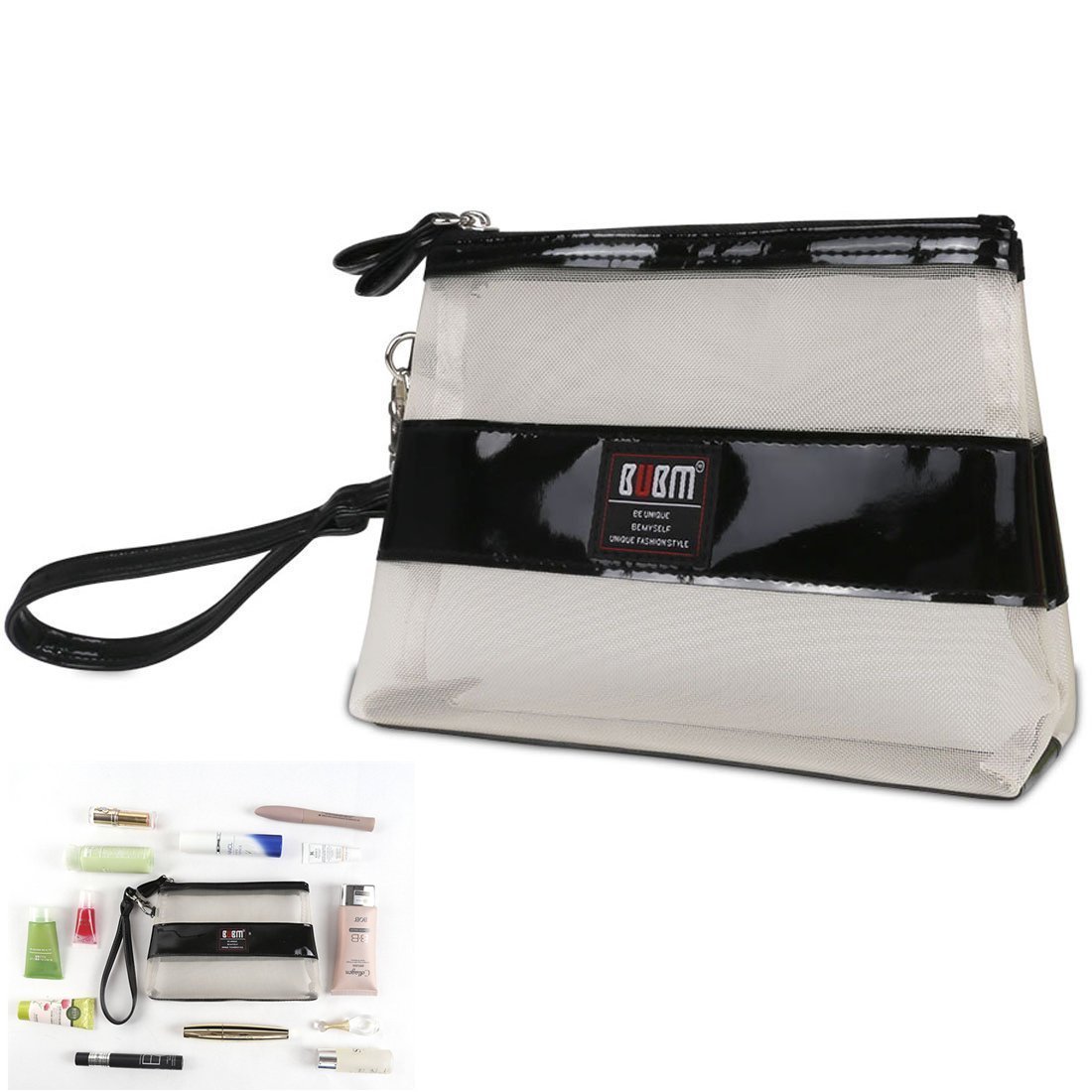 BUBM TSH Portable Toiletry Handbag Cosmetic Bag Makeup Storage Bags Pouch Women Travel Kit Organize 1