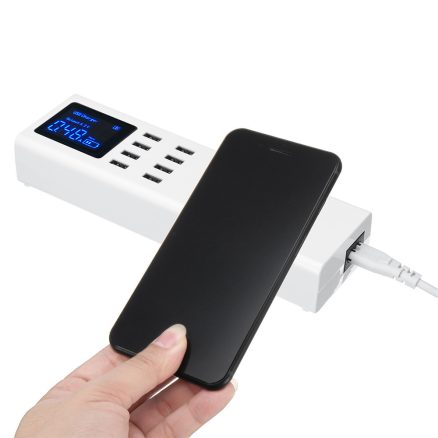 Universal UK/US/EU 8 Port USB Charger Station With Wireless Charger For Tablet Cellphone 3