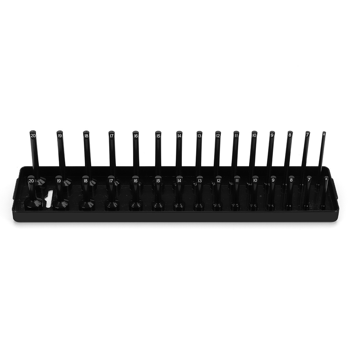 30 Slot 3/8 Inch Metric Socket Rack Storage Rail Tray Holder Shelf Organizer Machinery Parts 2 30 Slot 3/8 Inch Metric Socket Rack Storage Rail Tray Holder Shelf Organizer Machinery Parts - Image 2