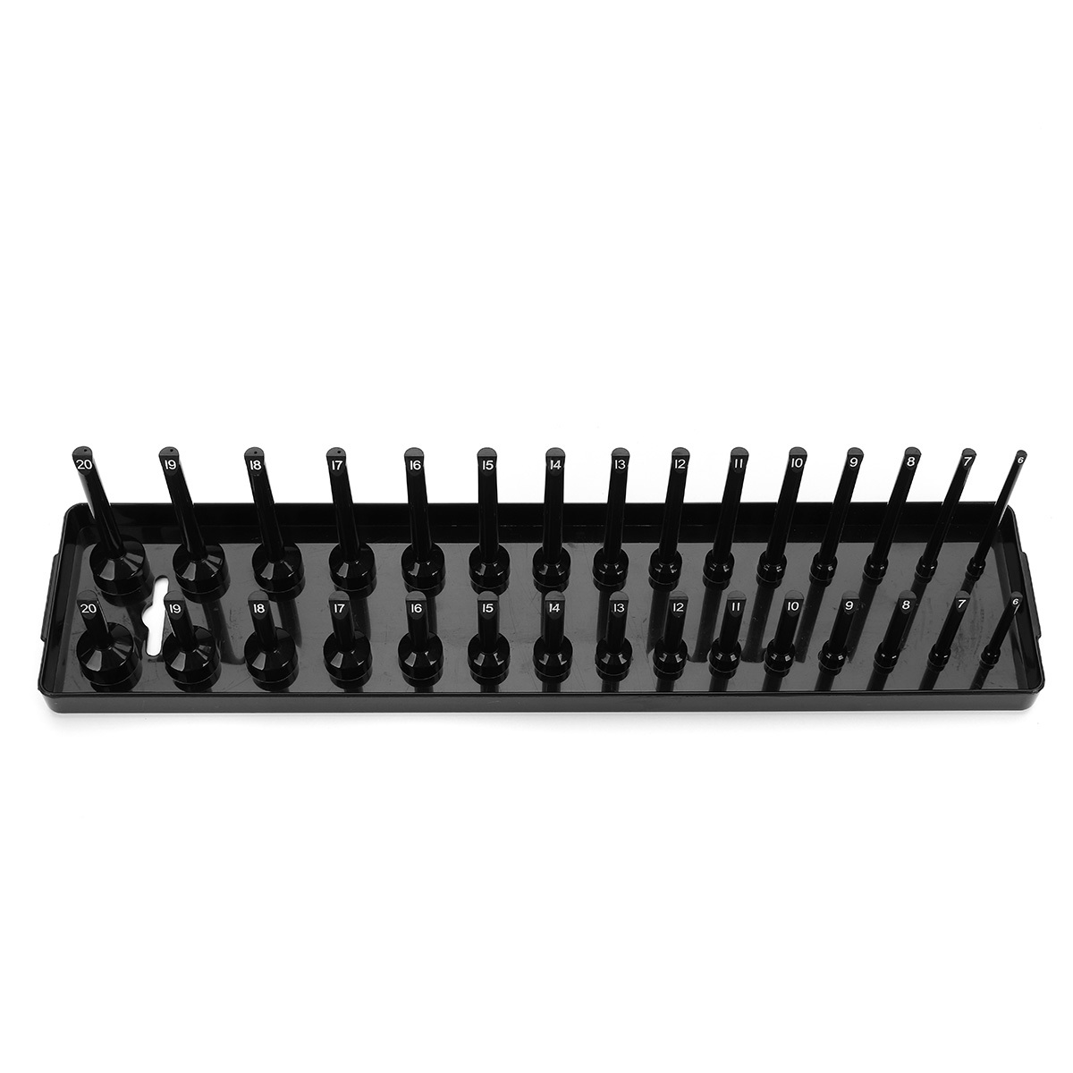 30 Slot 3/8 Inch Metric Socket Rack Storage Rail Tray Holder Shelf Organizer Machinery Parts 6 30 Slot 3/8 Inch Metric Socket Rack Storage Rail Tray Holder Shelf Organizer Machinery Parts - Image 6