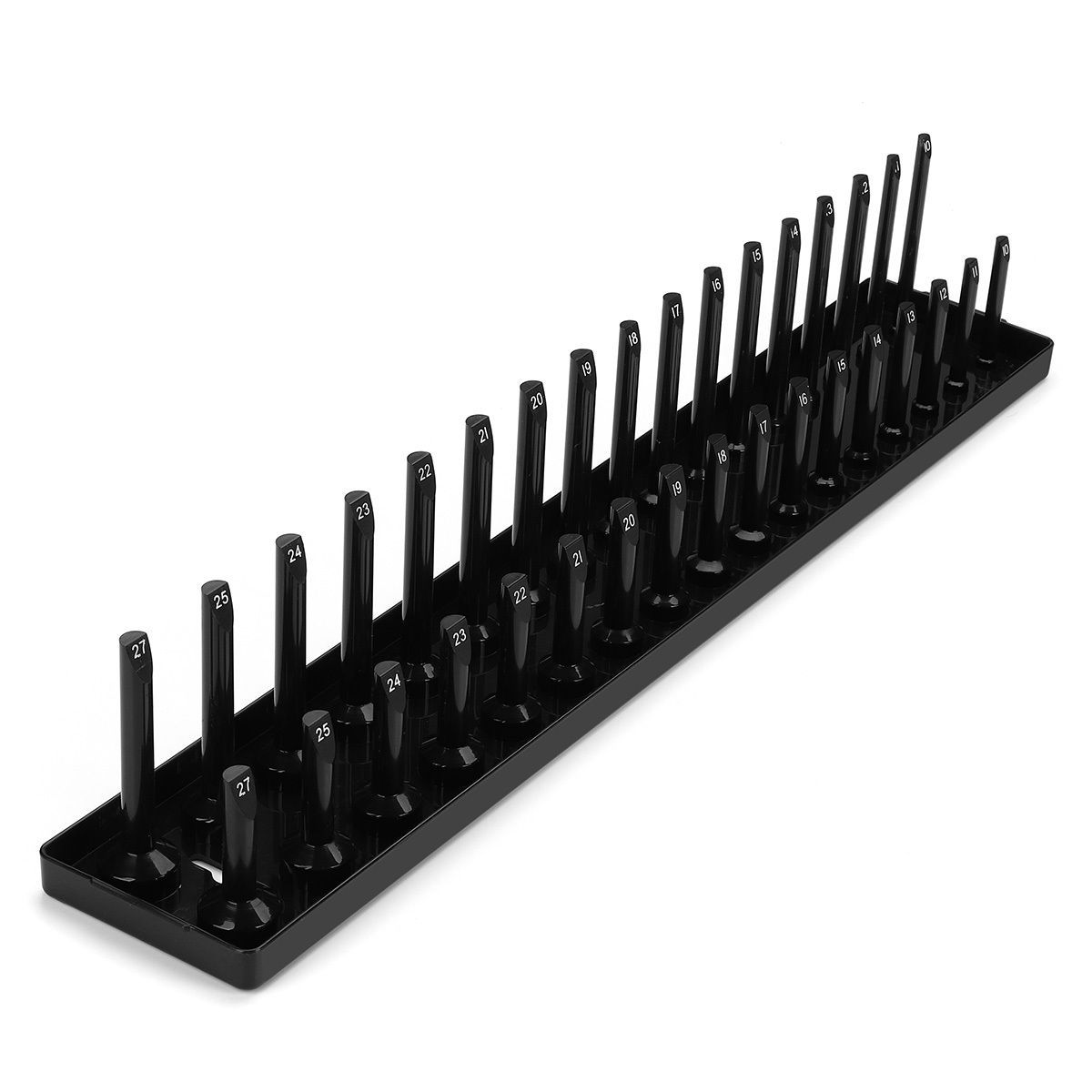 1/2 Inch Metric 34 Slot Socket Rack Storage Rail Tray Holder Shelf Organizer Machinery Parts 2