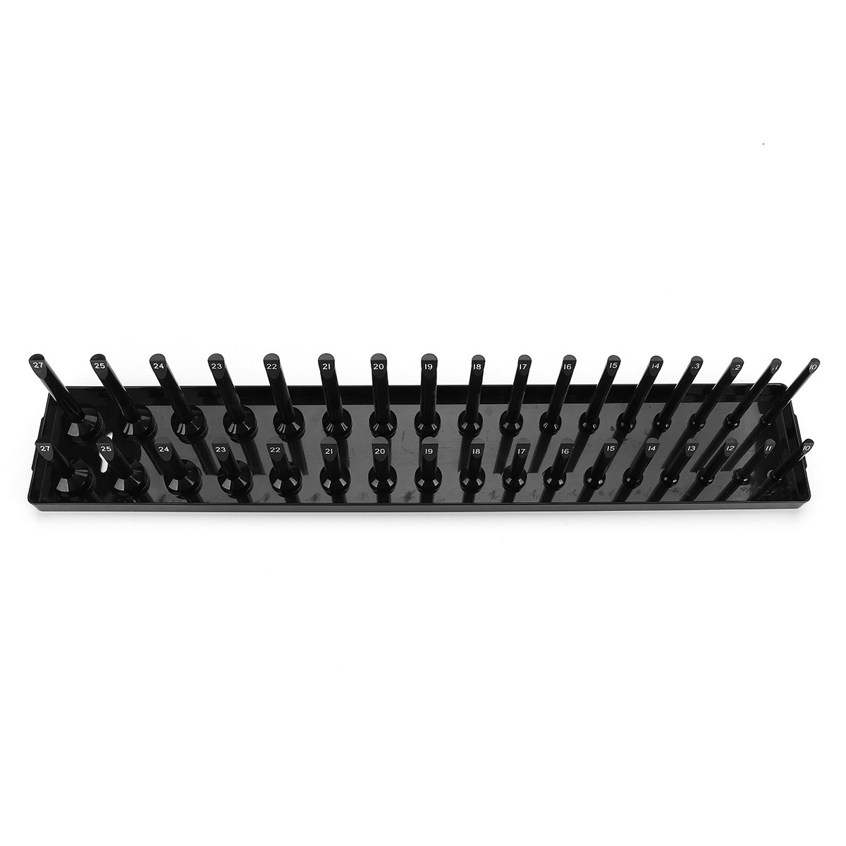 1/2 Inch Metric 34 Slot Socket Rack Storage Rail Tray Holder Shelf Organizer Machinery Parts 6 1/2 Inch Metric 34 Slot Socket Rack Storage Rail Tray Holder Shelf Organizer Machinery Parts - Image 6