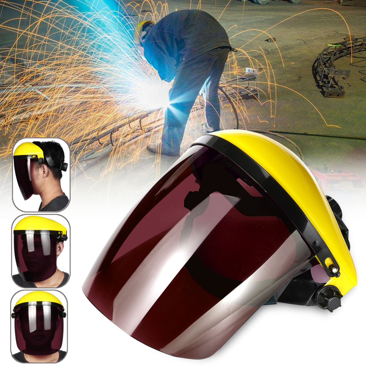 Welding Mask Clear Face Shield Screen Mask Visors Eye Face Protection Scratch Resistant Lens 3 Welding Mask Clear Face Shield Screen Mask Visors Eye Face Protection Scratch Resistant Lens - Image 3