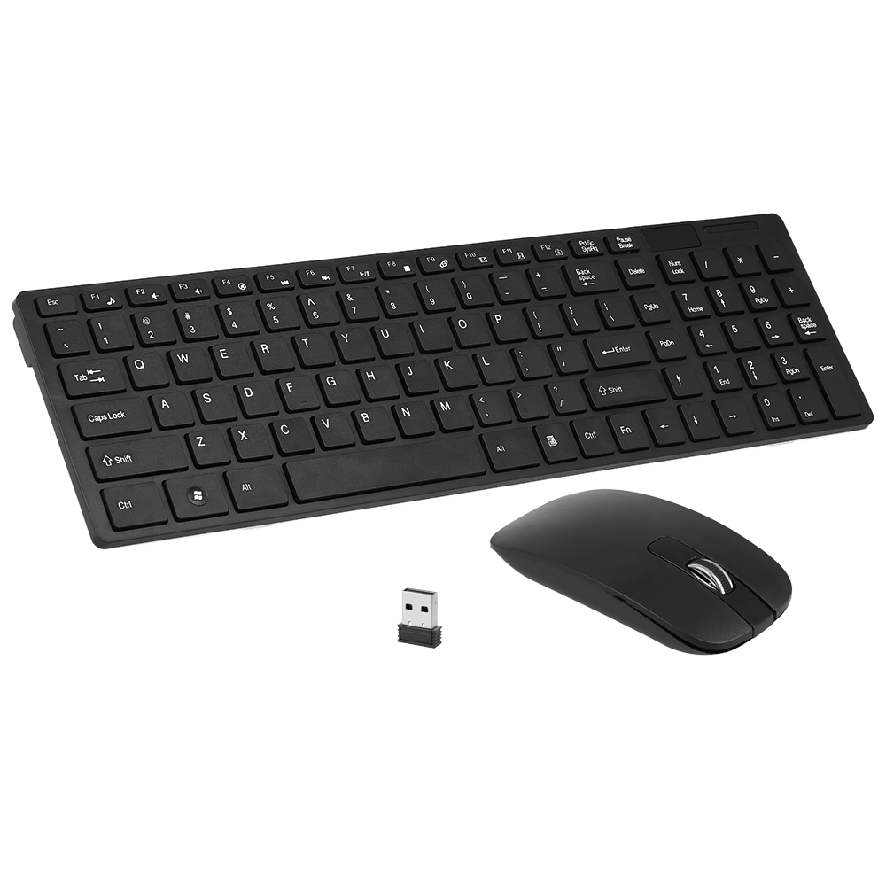 Ultra Thin 2.4GHz Wireless 101 Keys Keyboard and 1000DPI Mouse Combo Set With Keyboard Cover 1