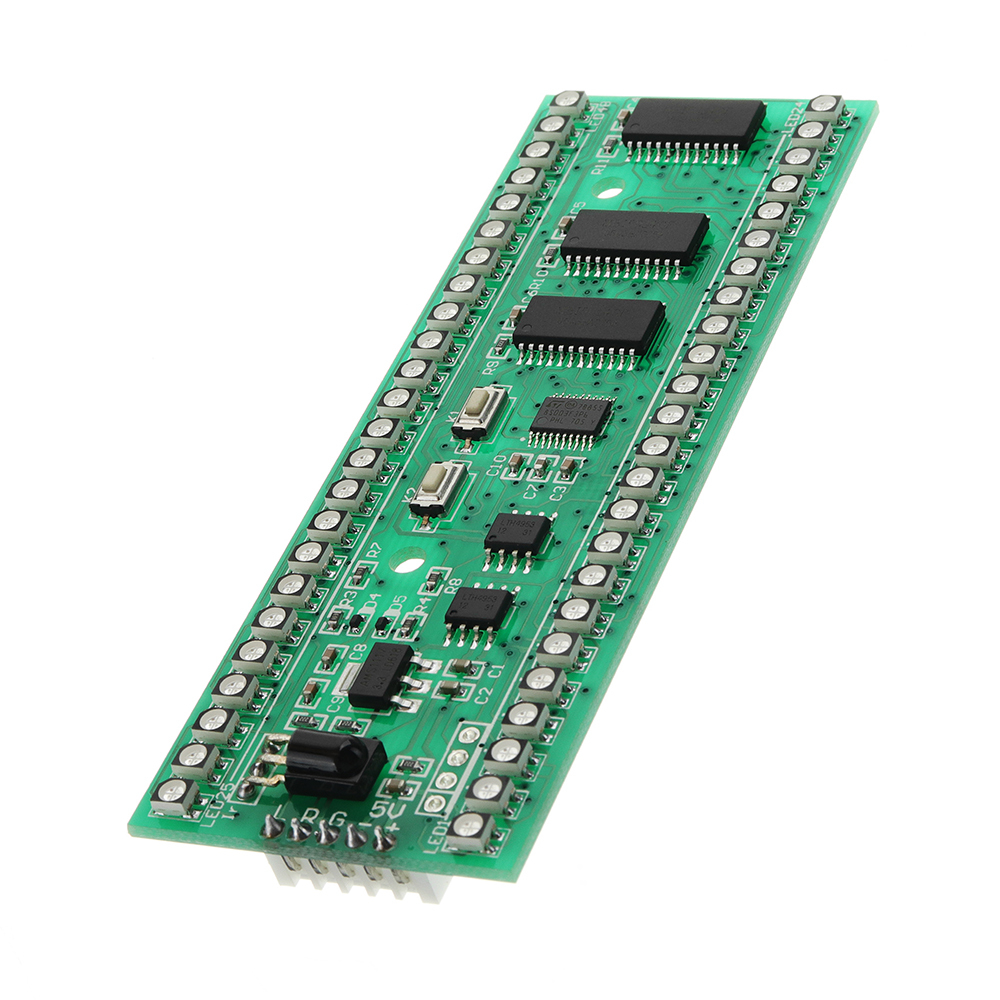 DC 5V To 6V 250mA RGB Double Channel Double 24 LED Level Indicator MCU With Adjustable Display Mode 1