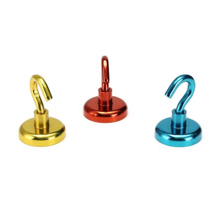 Effetool 32mm 34KG Magnetic Hook Holder Neodymium Magnet Red/Yellow/Blue Hook Magnet 2