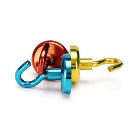 Effetool 32mm 34KG Magnetic Hook Holder Neodymium Magnet Red/Yellow/Blue Hook Magnet 4