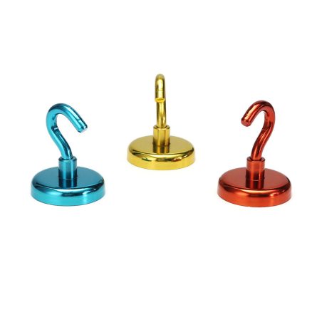 Effetool 48mm 90KG Magnetic Hook Holder Neodymium Magnet Red/Yellow/Blue Hook Magnet 2