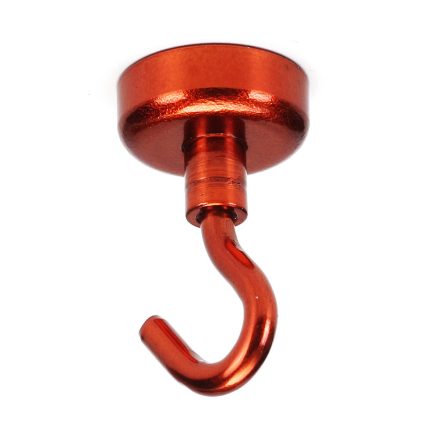 Effetool 20mm 9KG Magnetic Hook Holder Neodymium Magnet Red/Yellow/Blue Hook Magnet 6