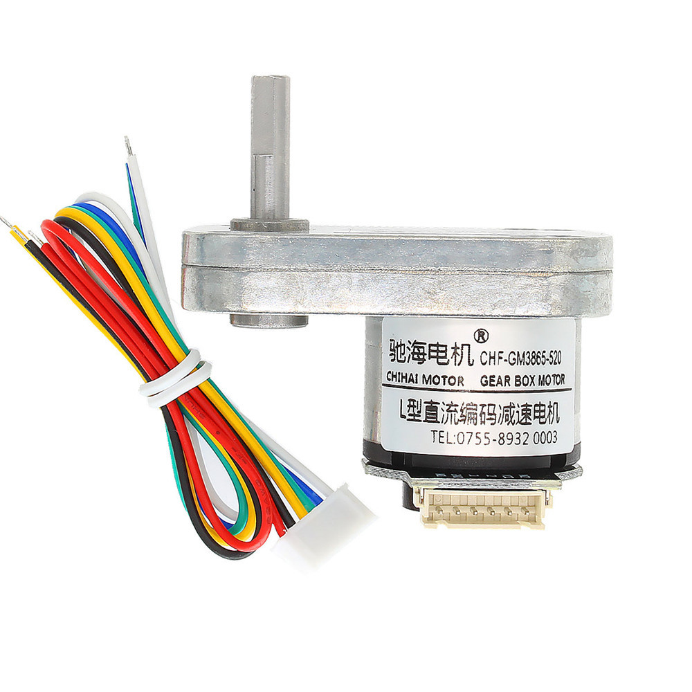 Chihai DC 12V 240rpm Encoder Motor L Type Gear Motor 2 Chihai DC 12V 240rpm Encoder Motor L Type Gear Motor - Image 2