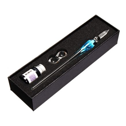 Vintage Glass Dip Ink Pen Fountain Pen Signature Pen With Ink & Gift Box Offices School Stationery 7