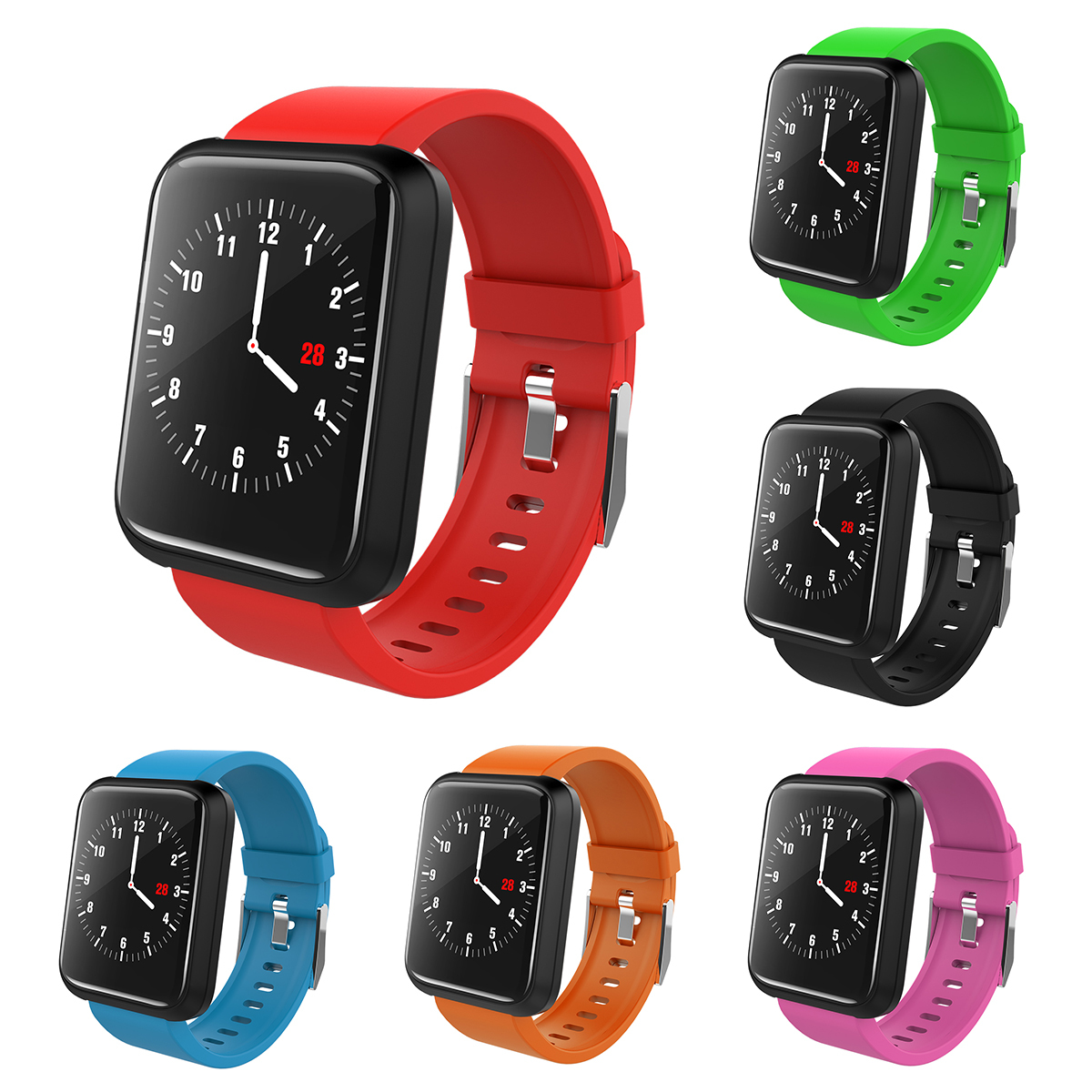 1.3 inch LCD Waterproof Sport Wristband Fitbit Tracker with Heart Rate Blood Presure Smart Wristban 1 1.3 inch LCD Waterproof Sport Wristband Fitbit Tracker with Heart Rate Blood Presure Smart Wristban