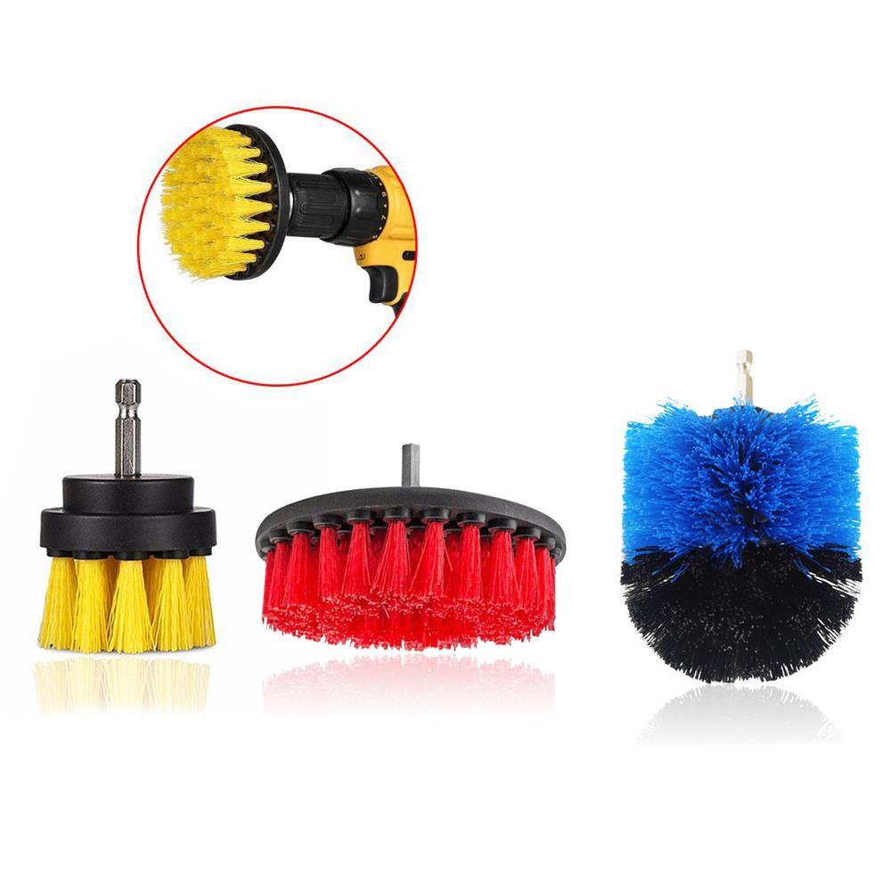 3Pcs 2 and 3.5 and 5 Inch Electric Drill Brush Cleaning Brush Set Ball Power Scrubber Comb 2