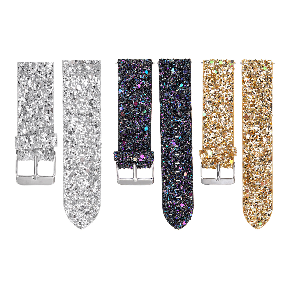 Replacement Bling Glitter Leather Wrist Strap Watch Band For Fitbit Versa 1