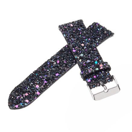 Replacement Bling Glitter Leather Wrist Strap Watch Band For Fitbit Versa 5