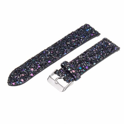 Replacement Bling Glitter Leather Wrist Strap Watch Band For Fitbit Versa 6