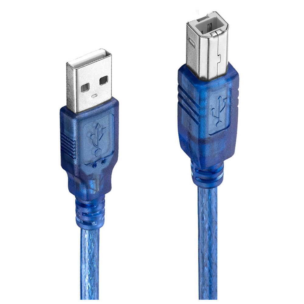 10pcs 30CM Blue USB 2.0 Type A Male to Type B Male Power Data Transmission Cable For 2 10pcs 30CM Blue USB 2.0 Type A Male to Type B Male Power Data Transmission Cable For - Image 2